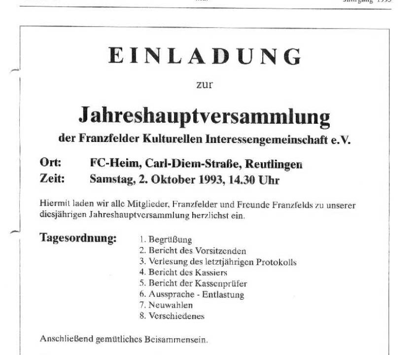 Ausgabe 16 der Franzfelder Zeitung Titelbild