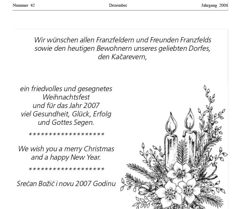 Ausgabe 42 der Franzfelder Zeitung Titelbild